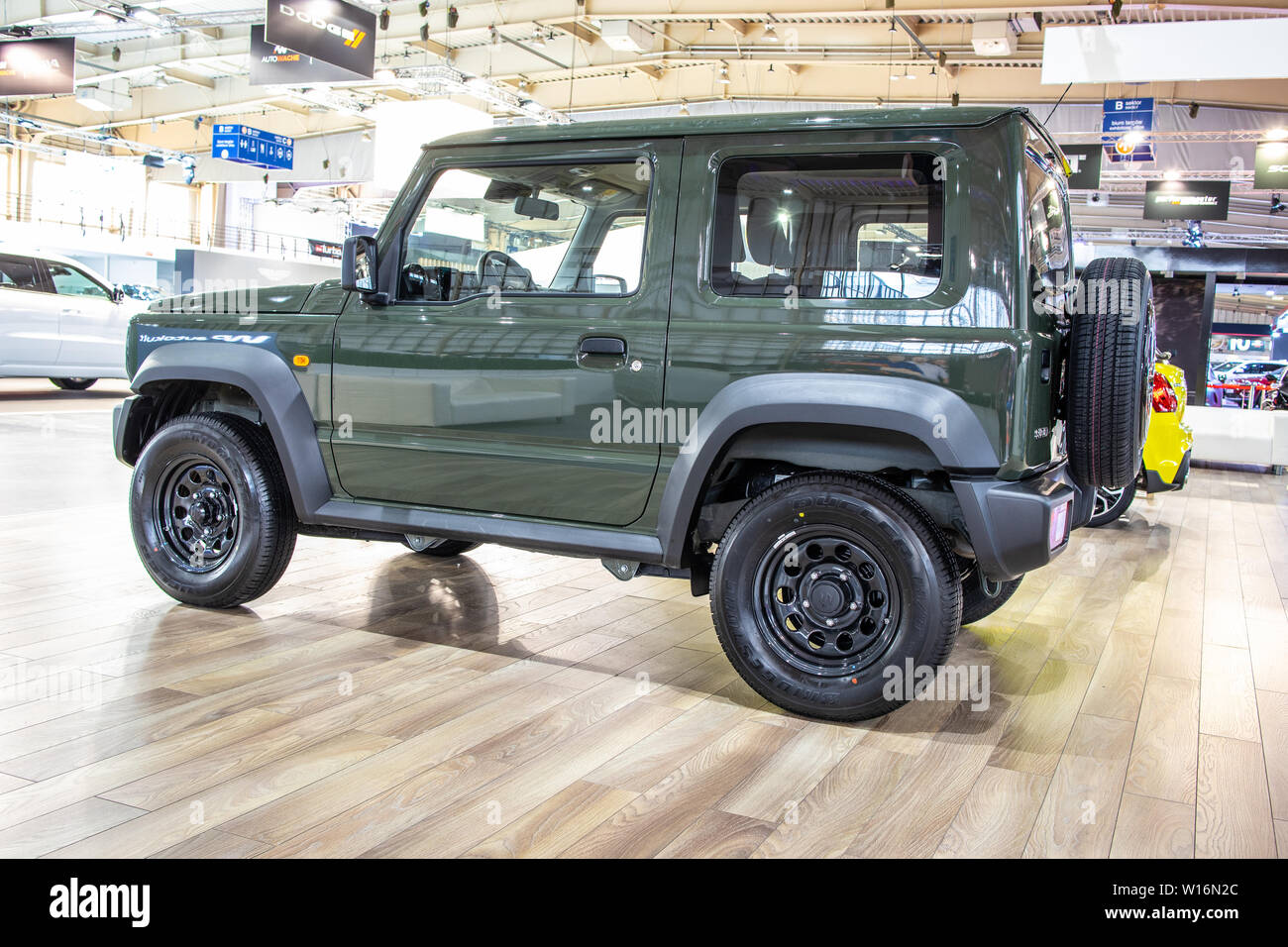 Poznan, Polonia, Marzo 2019: tutte le nuove Suzuki Jimny All-Grip gen 4 Poznan International Motor Show, JB74 Jimny Sierra off-road mini suv realizzato da Suzuki Foto Stock