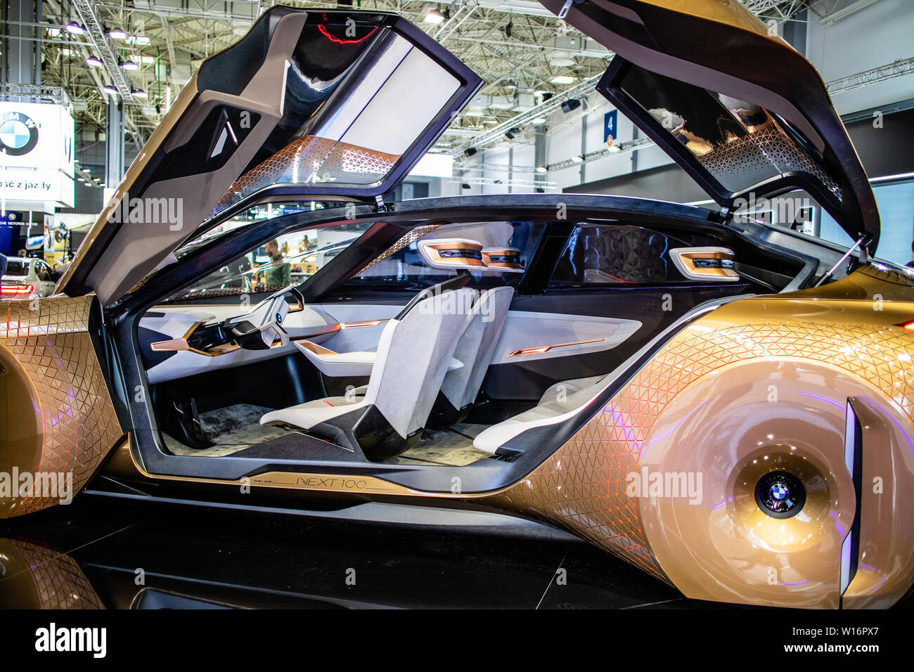 Poznan, Polonia, Marzo 2019 BMW Vision avanti100 Concetto prototipo di automobile, Poznan International Motor Show, i prossimi cento anni eco friendly futuro prototipo Foto Stock