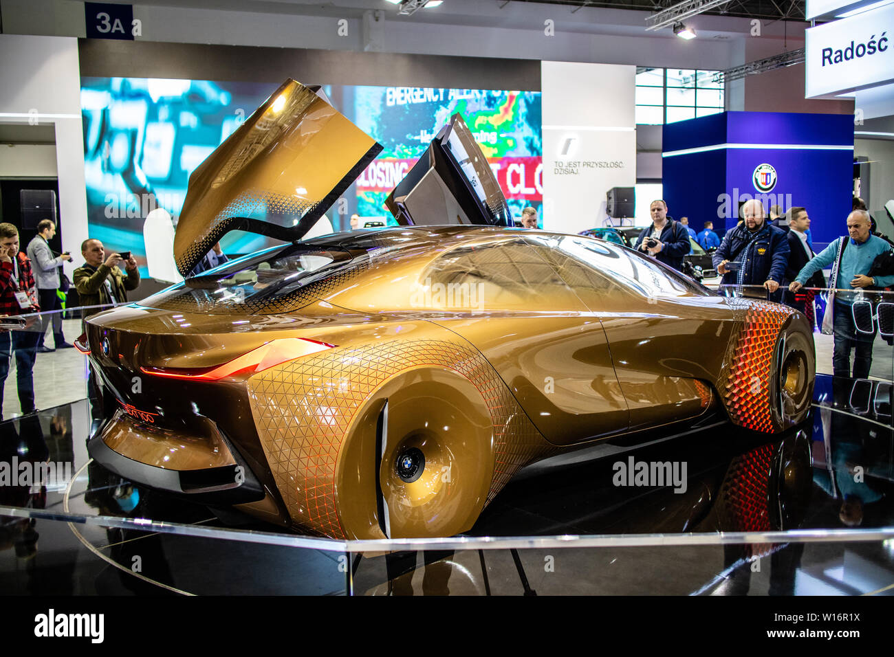 Poznan, Polonia, Marzo 2019 BMW Vision avanti100 Concetto prototipo di automobile, Poznan International Motor Show, i prossimi cento anni eco friendly futuro prototipo Foto Stock