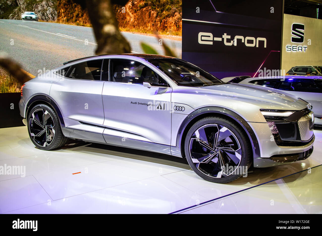 Poznan, Polonia, Marzo 2019 Audi Elaine concetto elettrico prototipo di macchina altamente automatizzata e Poznan International Motor Show, sviluppato da Audi AG Foto Stock