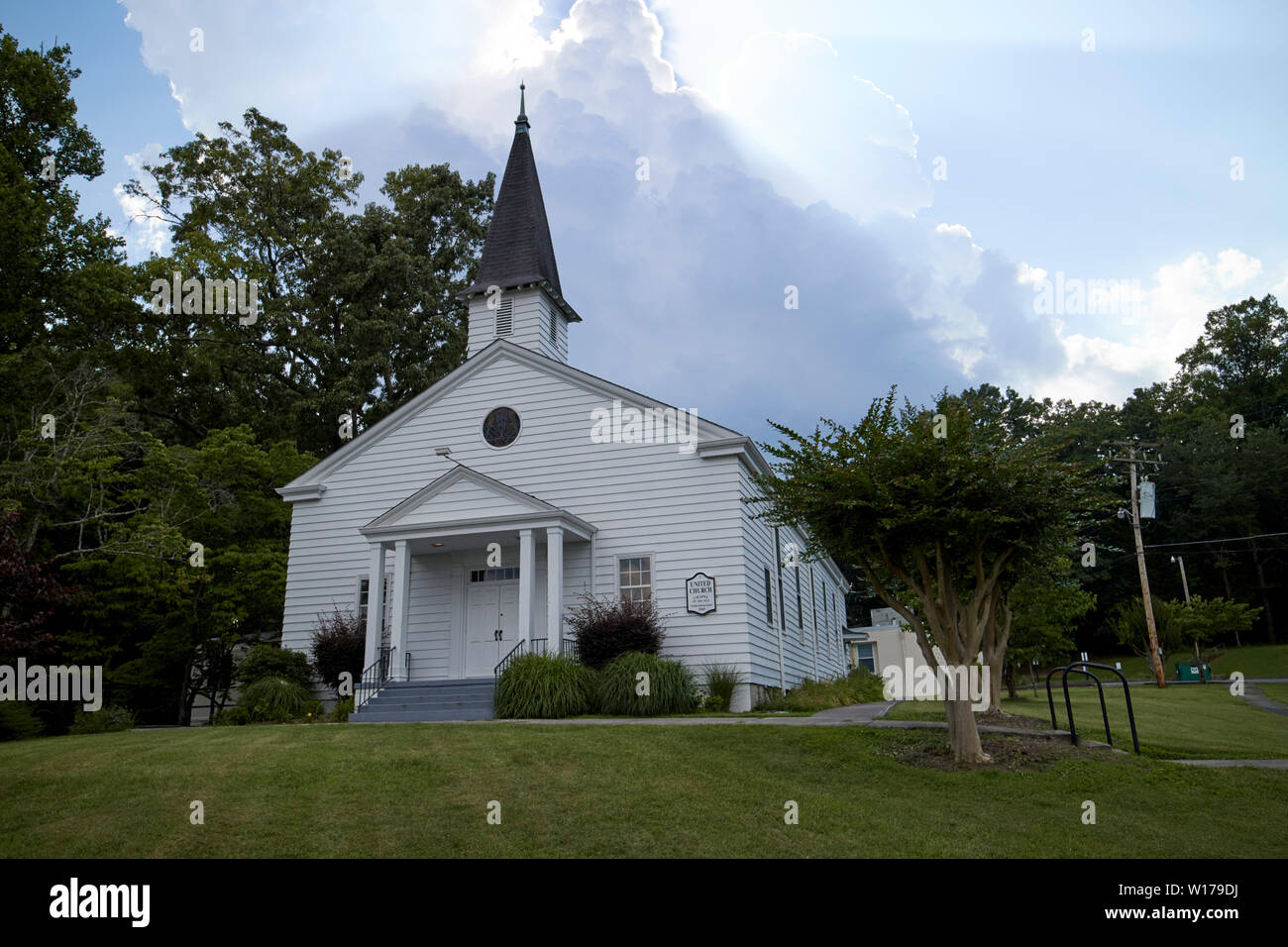 La Chiesa unita conosciuta come cappella sul Hilll costruito per un design da parte dell'esercito americano come parte del progetto Manhattan nella ex città segreta di quercia Foto Stock