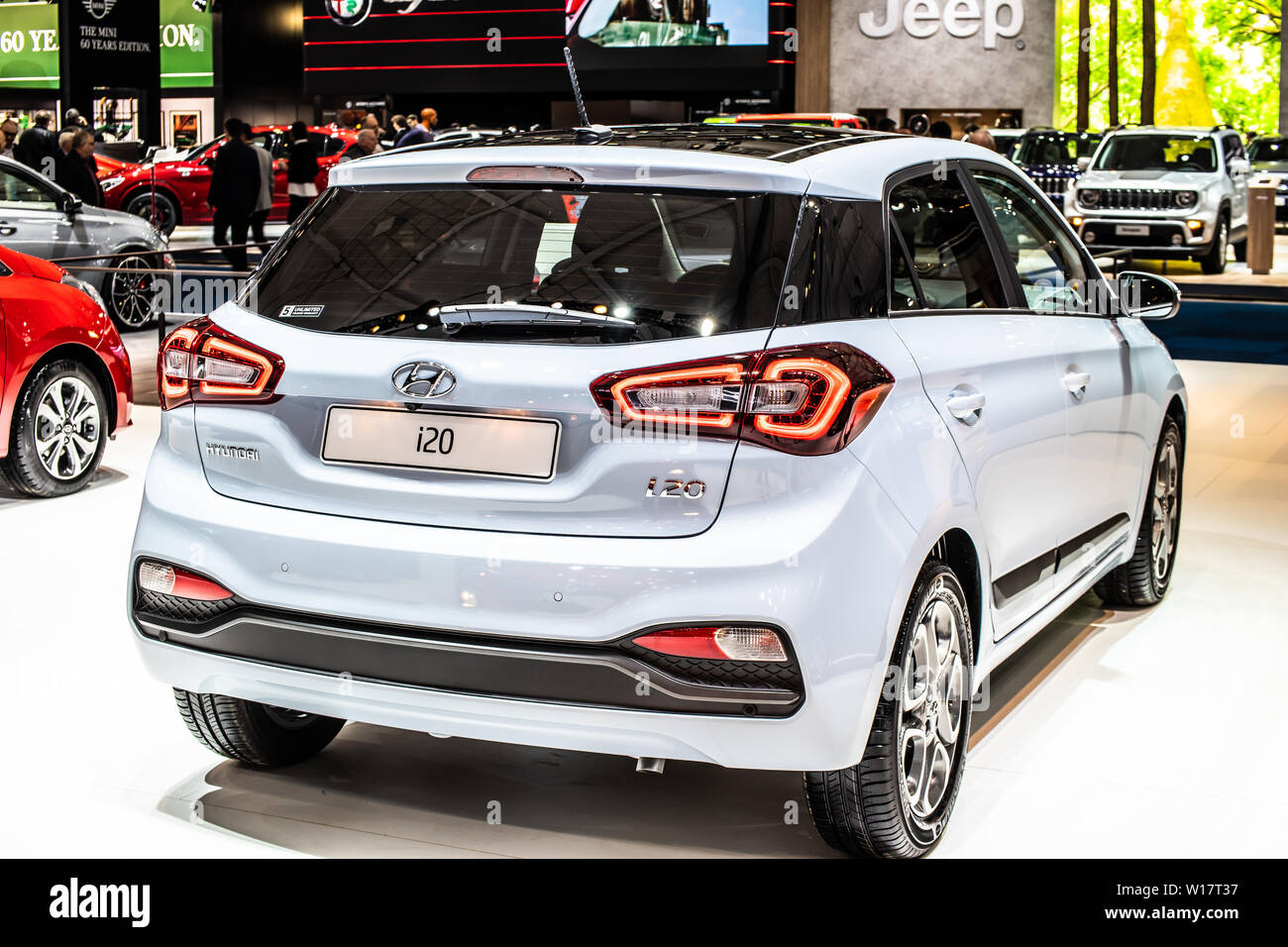 Bruxelles, Belgio, Jan 2019: Hyundai mi20 a Bruxelles Motor Show, seconda generazione, lifting, prodotta dalla Corea del Sud fabbricante automobilistico Hyundai Foto Stock