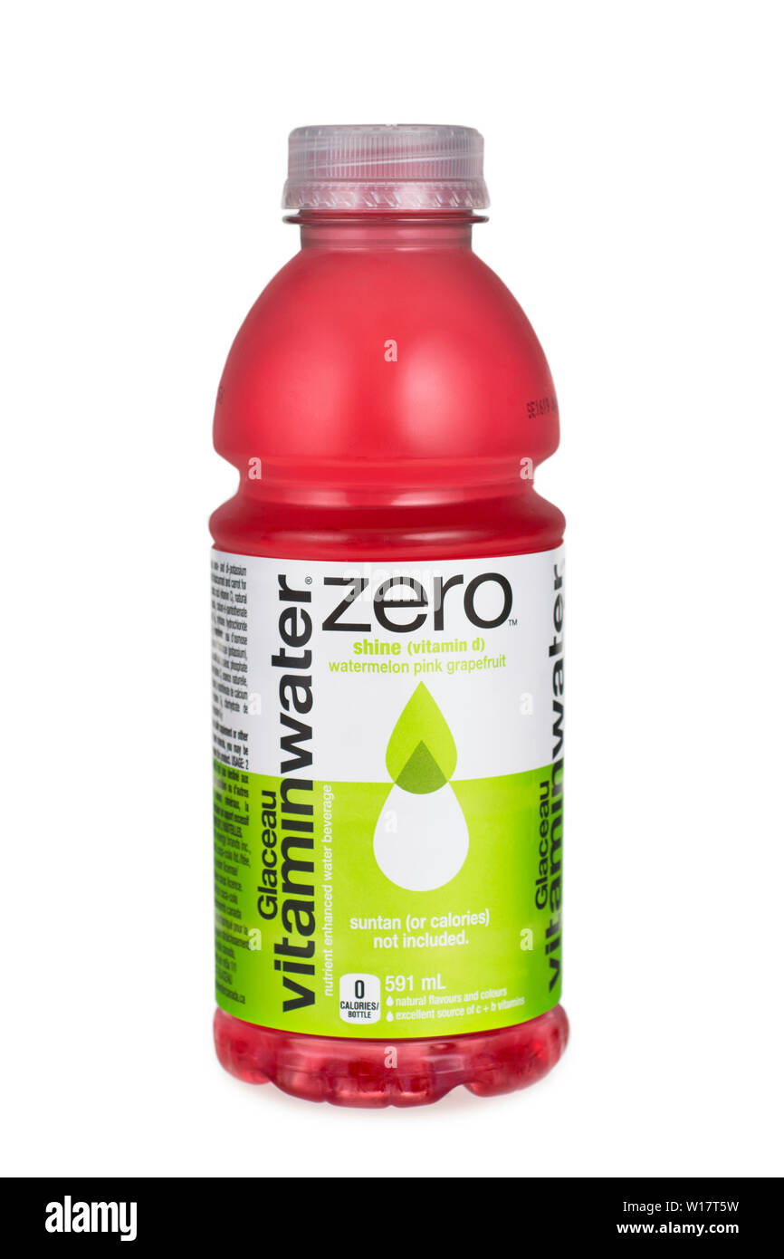 Glaceau Vitaminwater, bottiglia di vitamina acqua, zero calorie, Coca Cola Brand Foto Stock