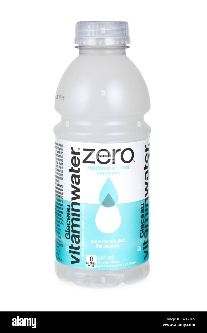Glaceau Vitaminwater, bottiglia di vitamina acqua, zero calorie, Coca Cola Brand Foto Stock