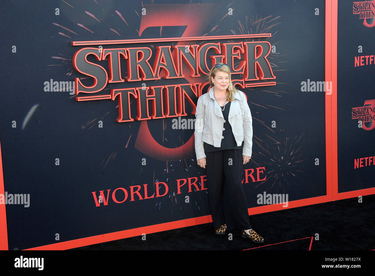 Catherine Curtin presso la premiere mondiale della stagione 3 di Netflix serie TV "tranger cose' a Barnum Hall. Santa Monica, 28.06.2019 | Utilizzo di tutto il mondo Foto Stock