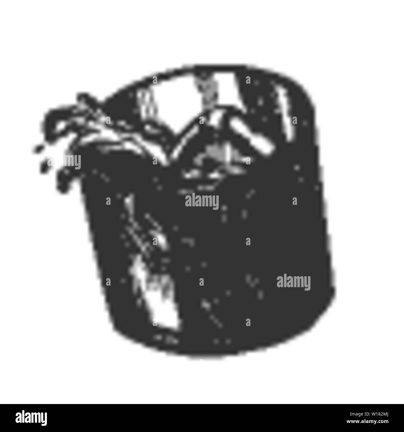 Vetro Design con limonata e cubetti di ghiaccio vettore Illustrazione Vettoriale