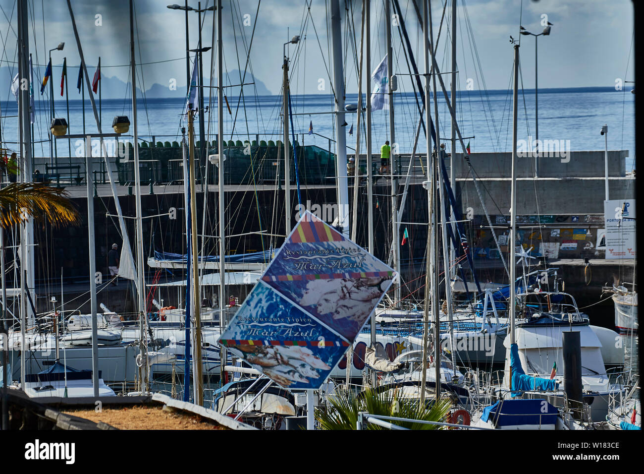 Marina di Funchal area nel centro di Funchal, Madeira, Portgal, Unione Europea Foto Stock