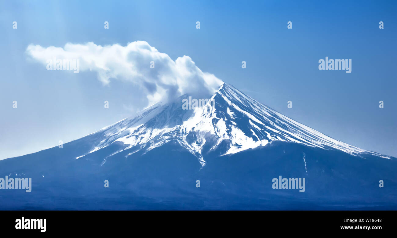 Vista ravvicinata del Monte Fuji, Giappone Foto Stock