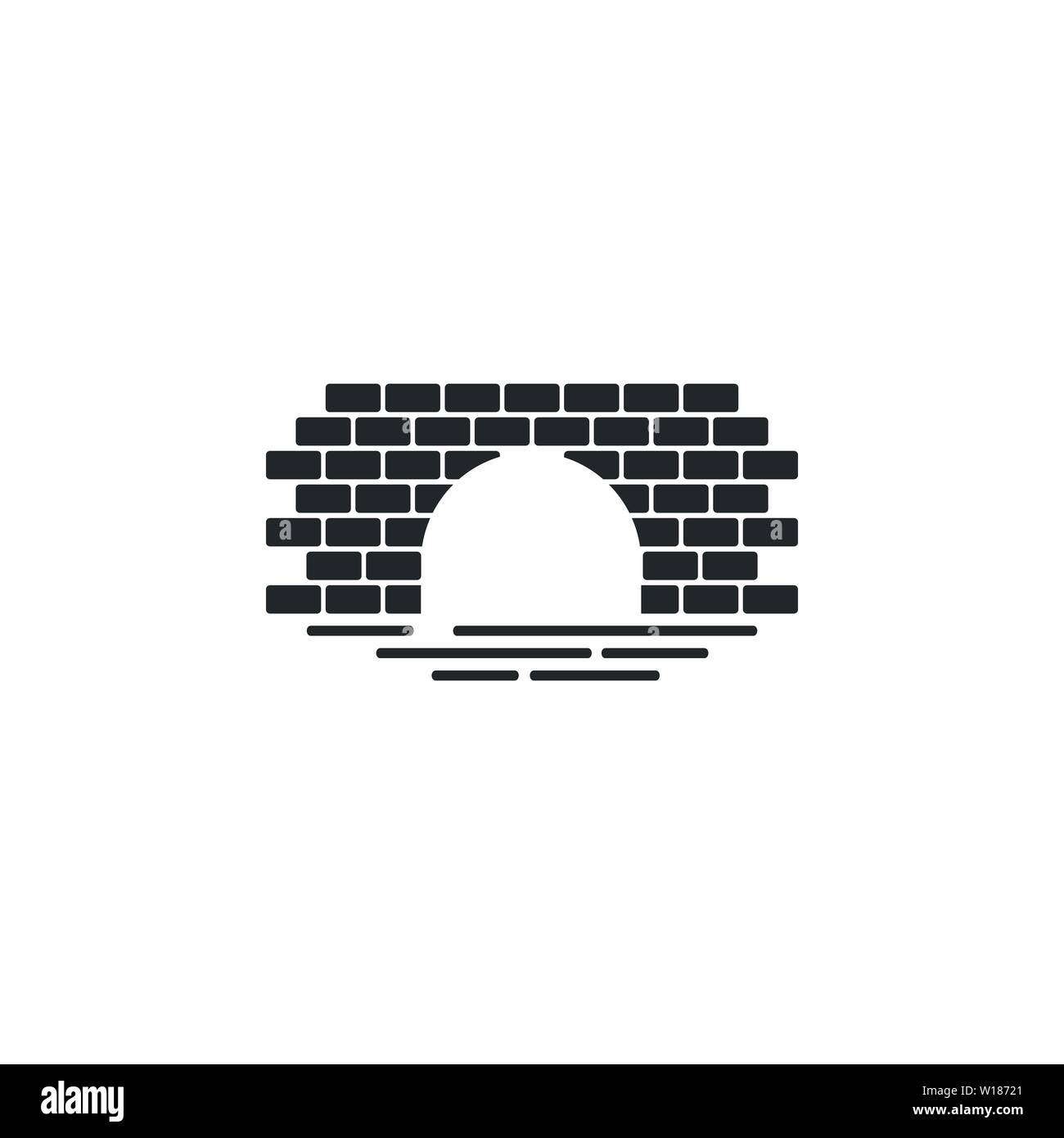 Mattone icona ponte graphic design template vettore isolato Illustrazione Vettoriale