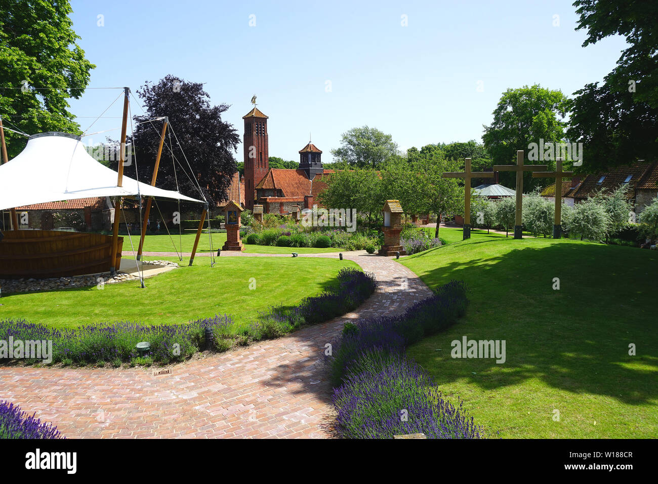La Chiesa Anglicana santuario di Nostra Signora di Walsingham poco Foto Stock