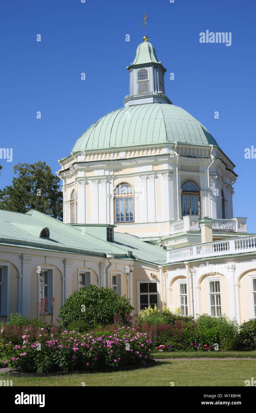 Oriente, Giapponese, padiglione di Grand Il Palazzo Mensikov in Oranienbaum, Lomonosov, San Pietroburgo, Russia Foto Stock