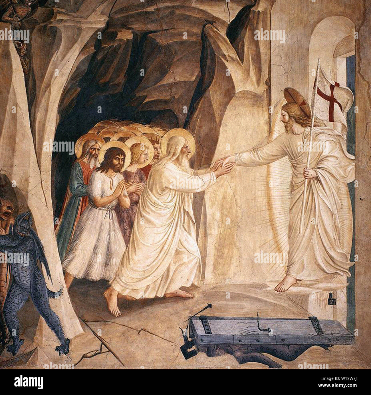 Beato Angelico - Cristo Limbo 1442 Foto Stock