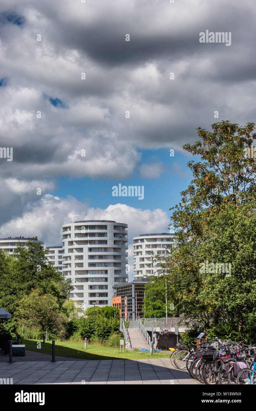 Moderni appartamenti nella città di Vejle, Danimarca Foto Stock