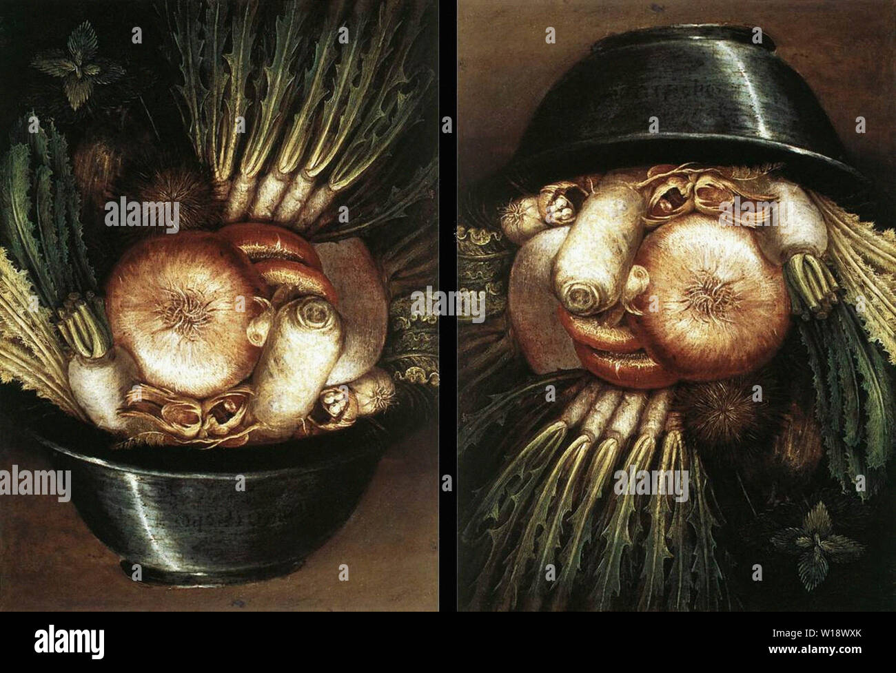 Giuseppe Arcimboldo - Ortaggi ciotola giardiniere 1587 Foto Stock