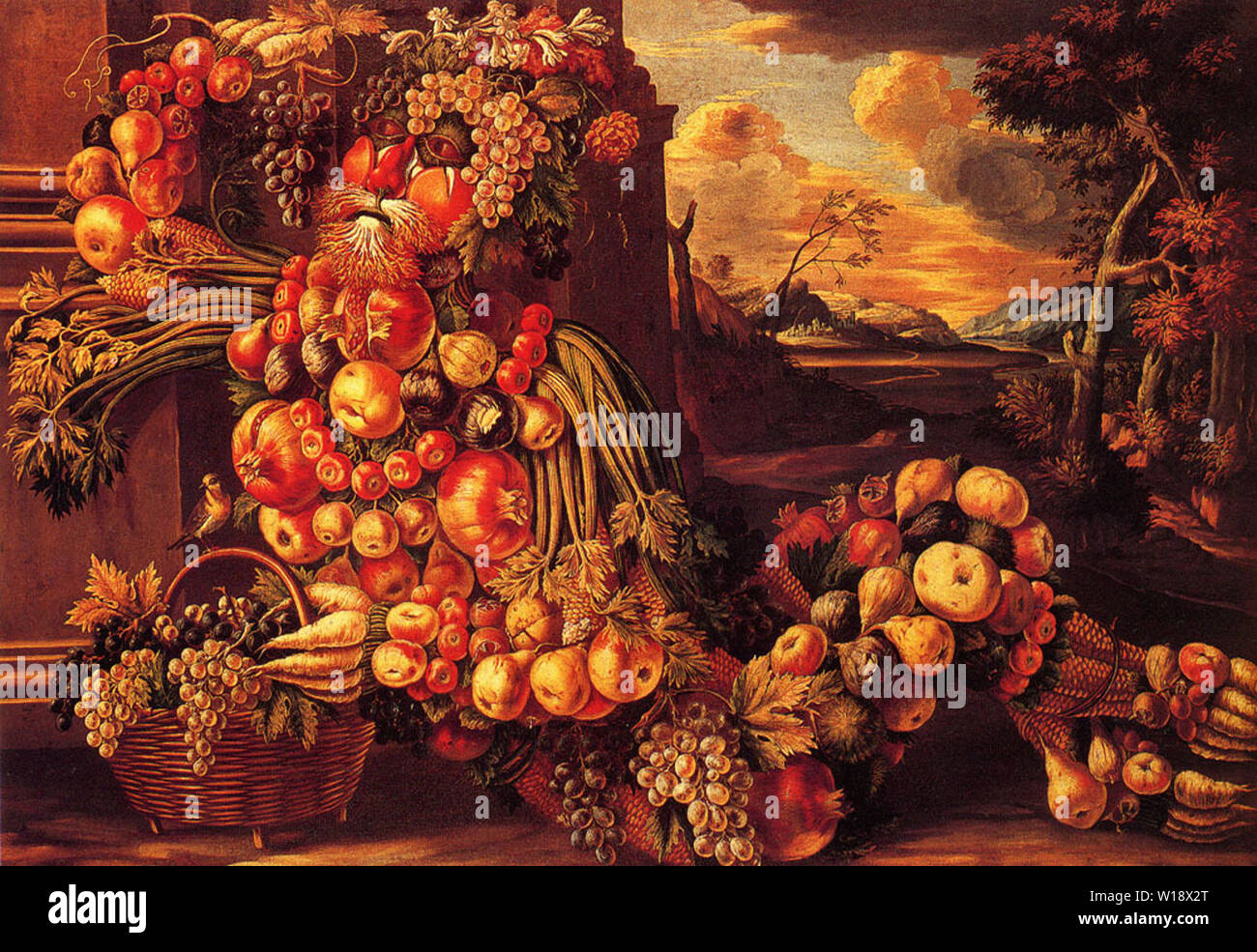 Giuseppe Arcimboldo - figura seduta Estate 1573 Foto Stock