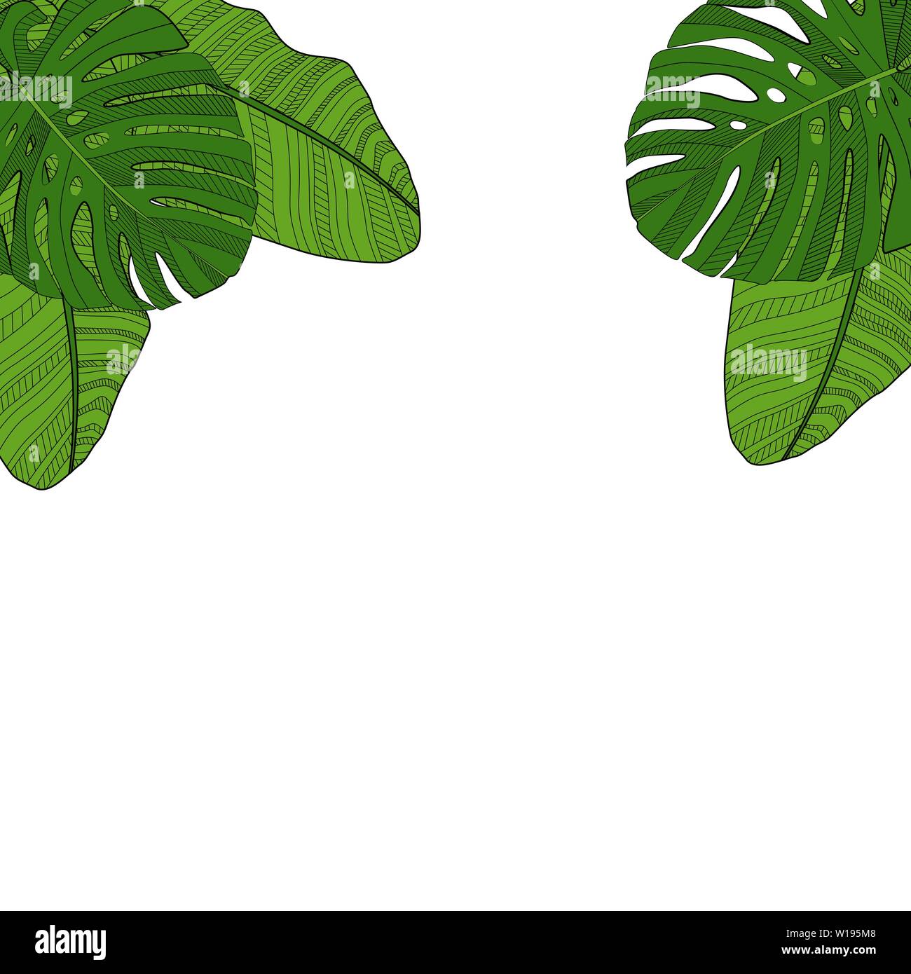 Di foglie di palma vettore illustrazione dello sfondo Illustrazione Vettoriale