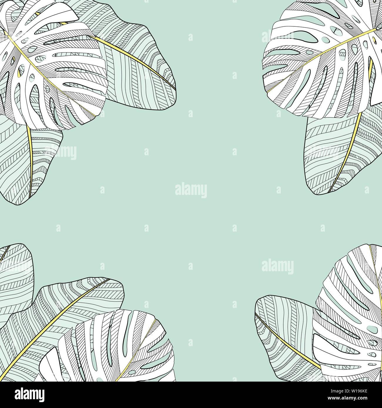 Di foglie di palma vettore illustrazione dello sfondo Illustrazione Vettoriale