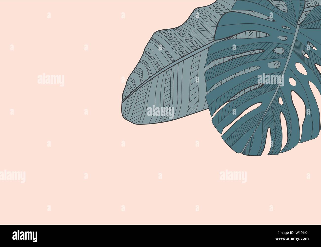 Di foglie di palma vettore illustrazione dello sfondo Illustrazione Vettoriale