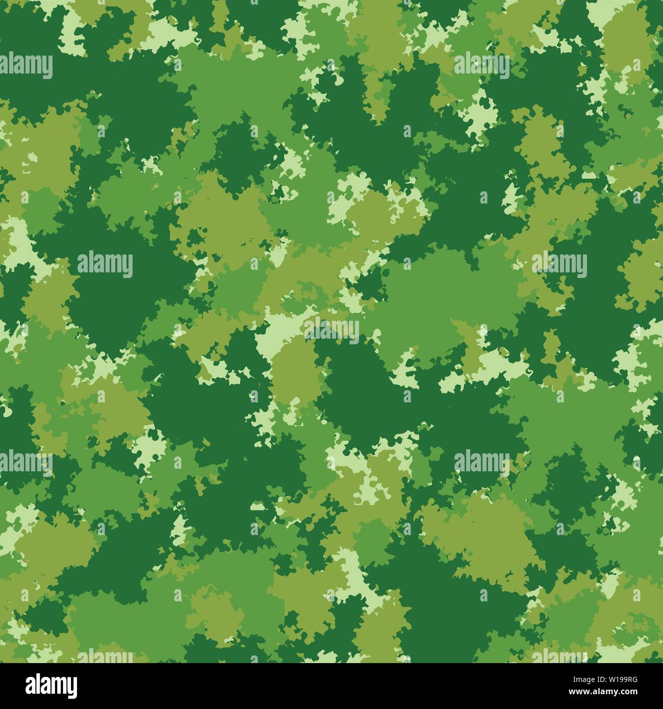 Verde bosco seamless pattern. Vector pattern seamless disegno camouflage. Classic senza giunture woodland camo vettore. Tessuto Camouflage pattern. Illustrazione Vettoriale