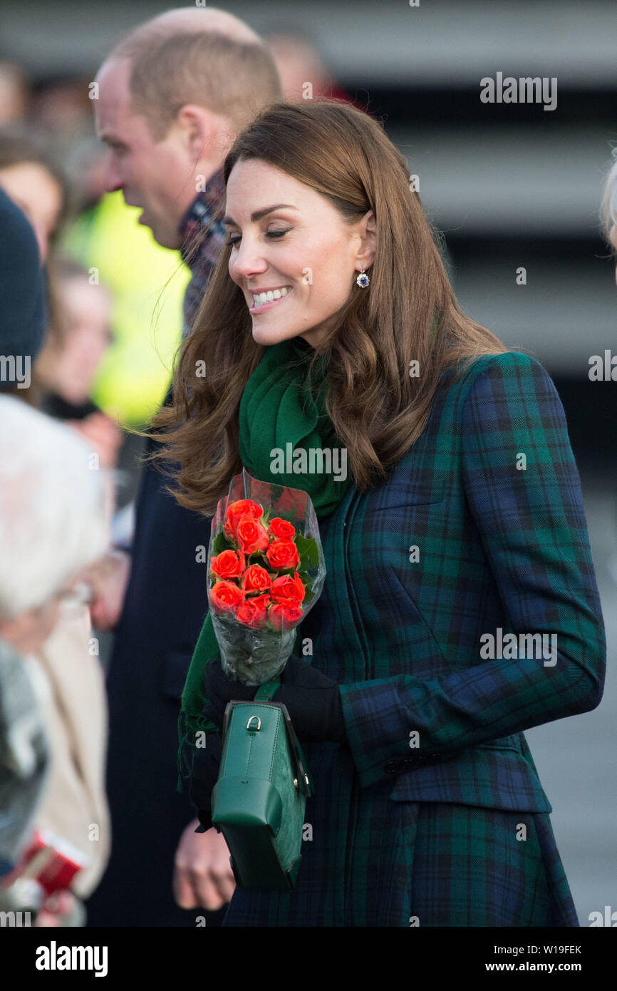 Dundee, Regno Unito. Il 29 gennaio 2019. Il Duca e la Duchessa di Cambridge ha inaugurato ufficialmente Dundee V&un Museo del Design. Foto Stock