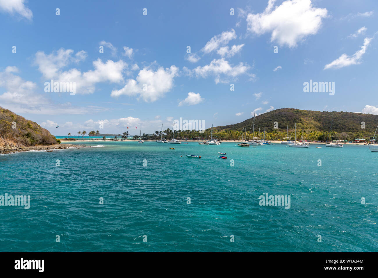 Saint Vincent e Grenadine, Mayreau, Salt Whistle Bay Foto Stock