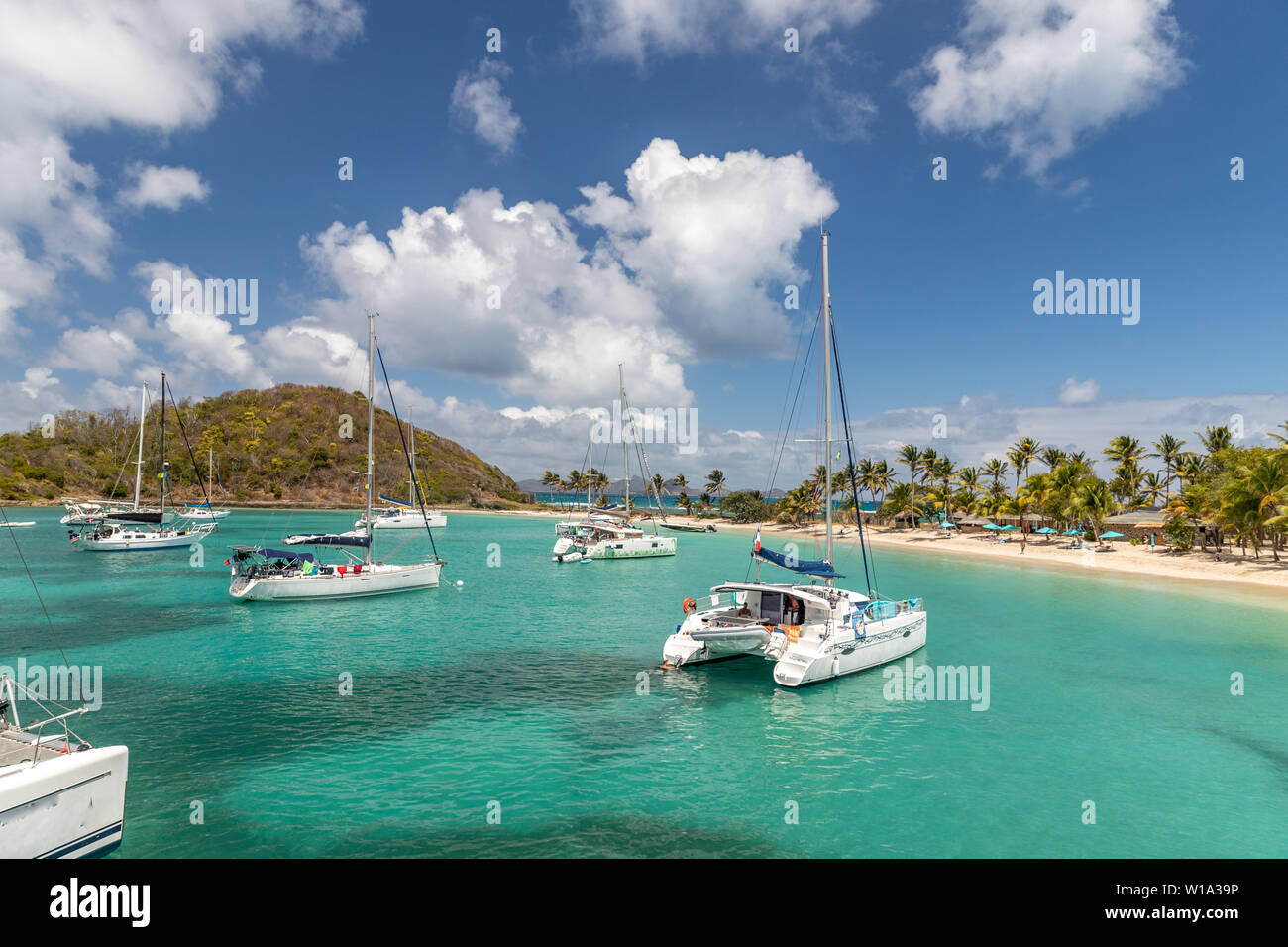 Saint Vincent e Grenadine, Mayreau, Salt Whistle Bay Foto Stock