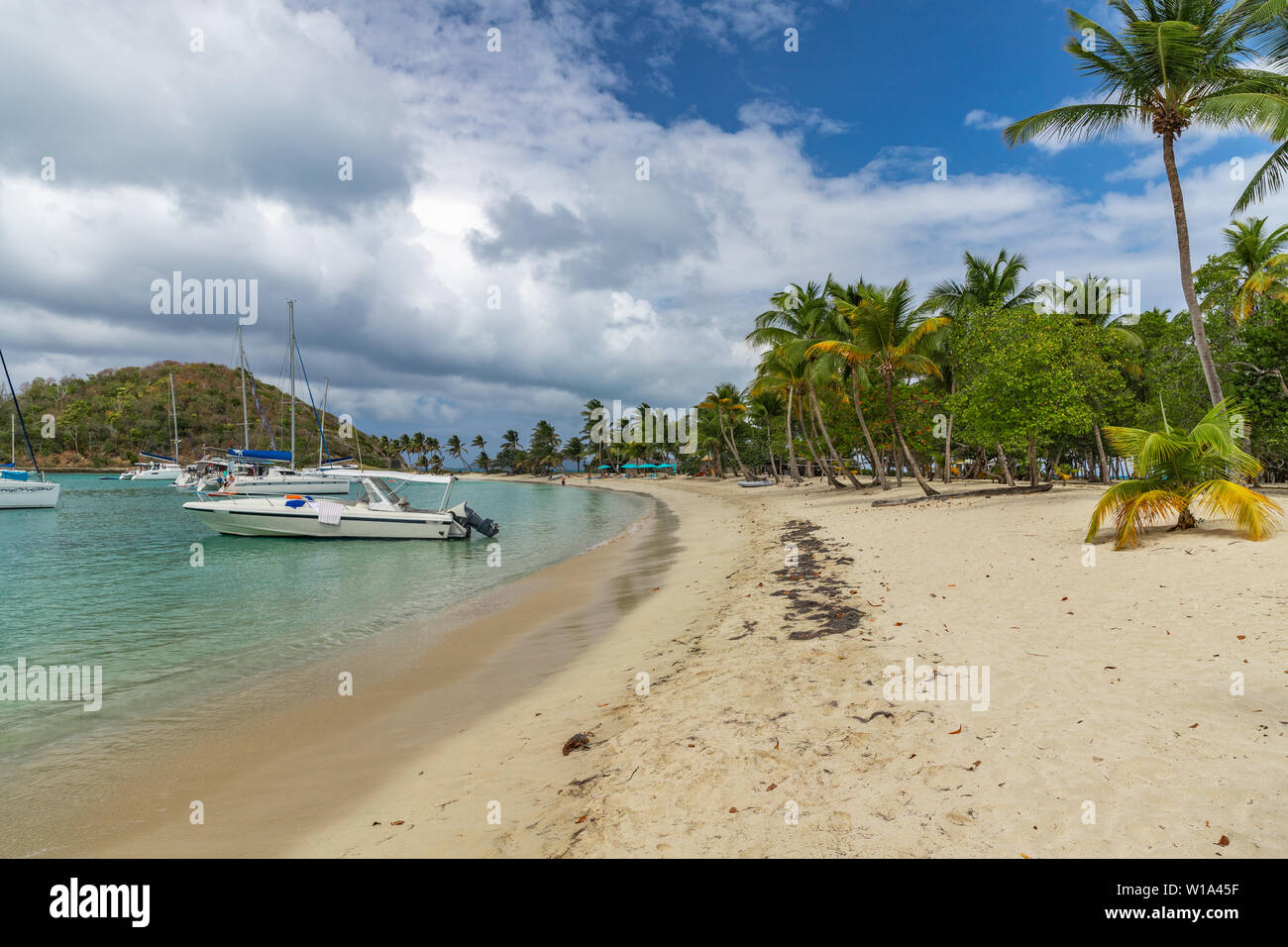 Saint Vincent e Grenadine, Mayreau, Salt whistle bay Foto Stock