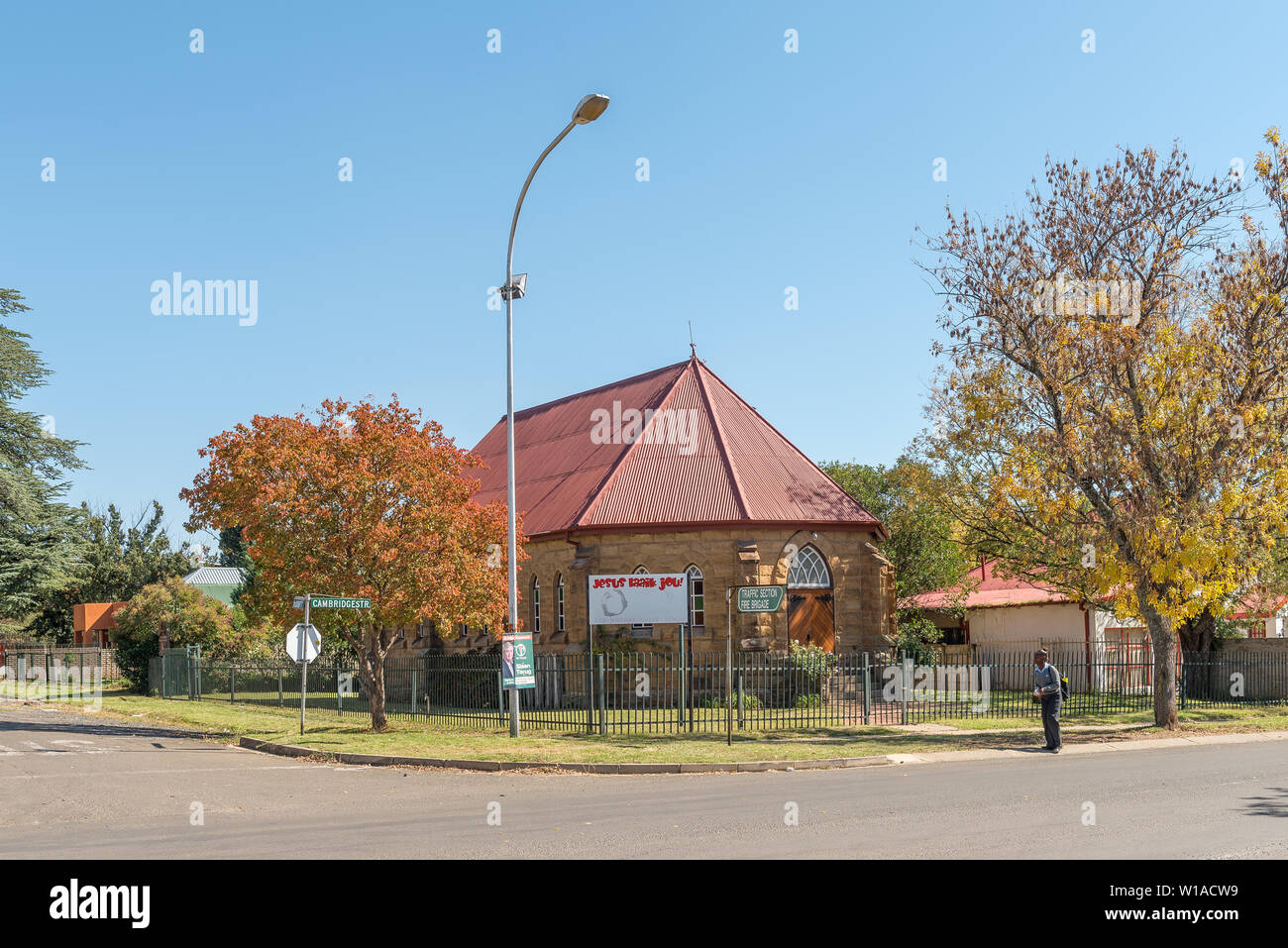 Betlemme, SUD AFRICA - 1 Maggio 2019: la storica St Andrews Presbyterian Church, a Betlemme nel libero Stato Provincia Foto Stock