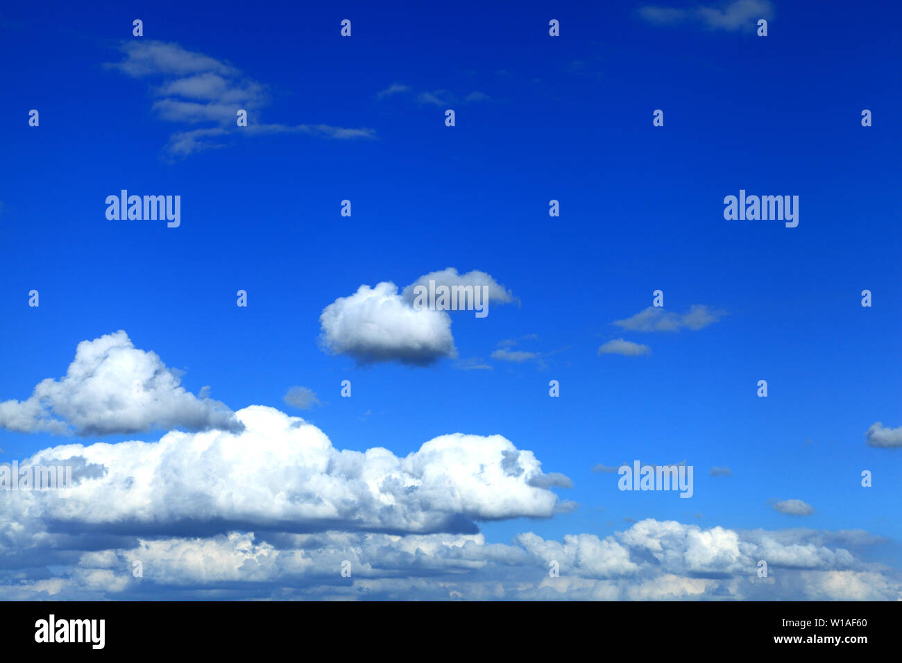 Bianco, cumulous, cumulus, cloud, nuvole, cielo blu Foto Stock