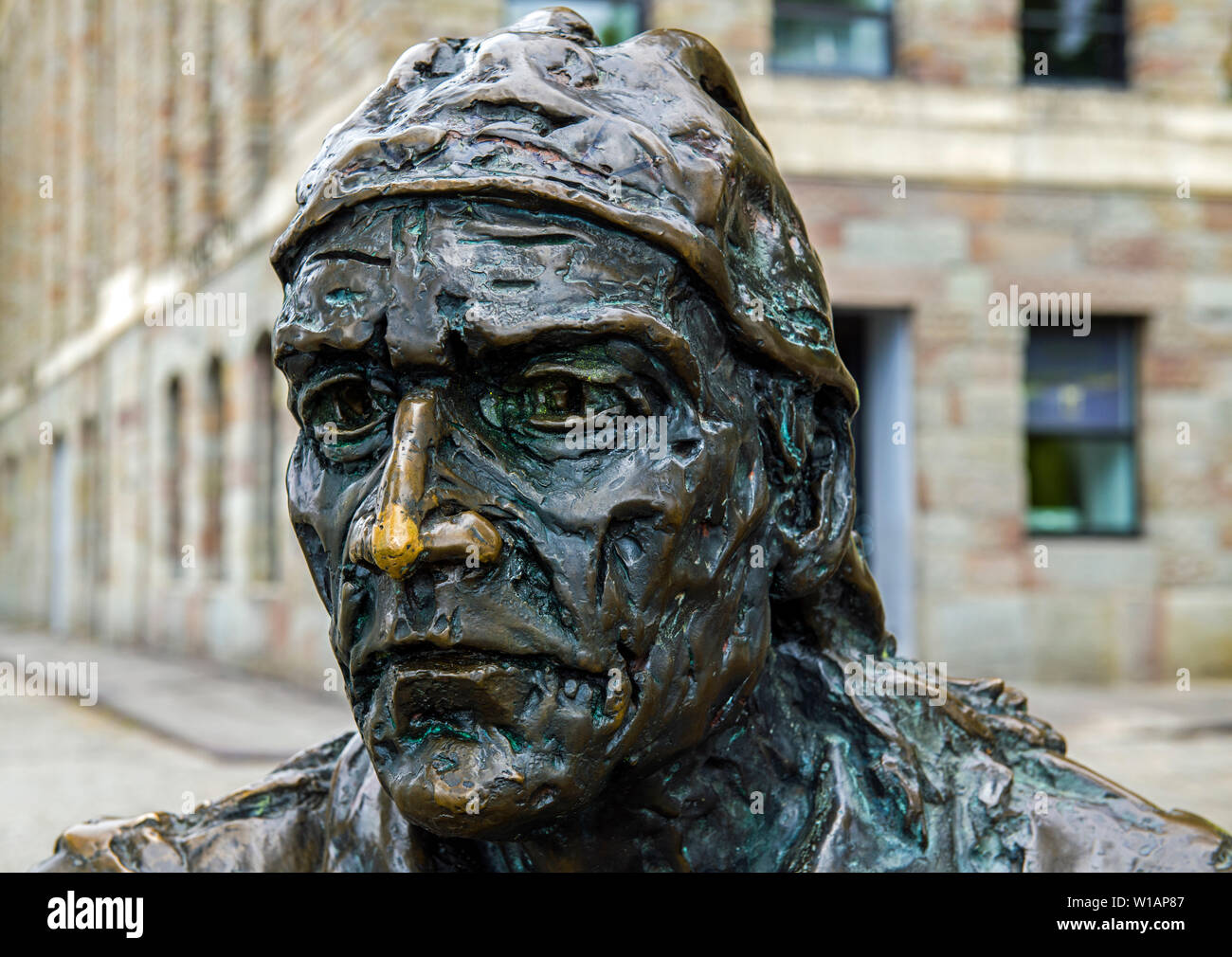 Statua di John Cabot italiana la explorer che hanno esplorato le coste del nord America nel XV secolo sotto l' egida del Re Enrico V11th. Foto Stock