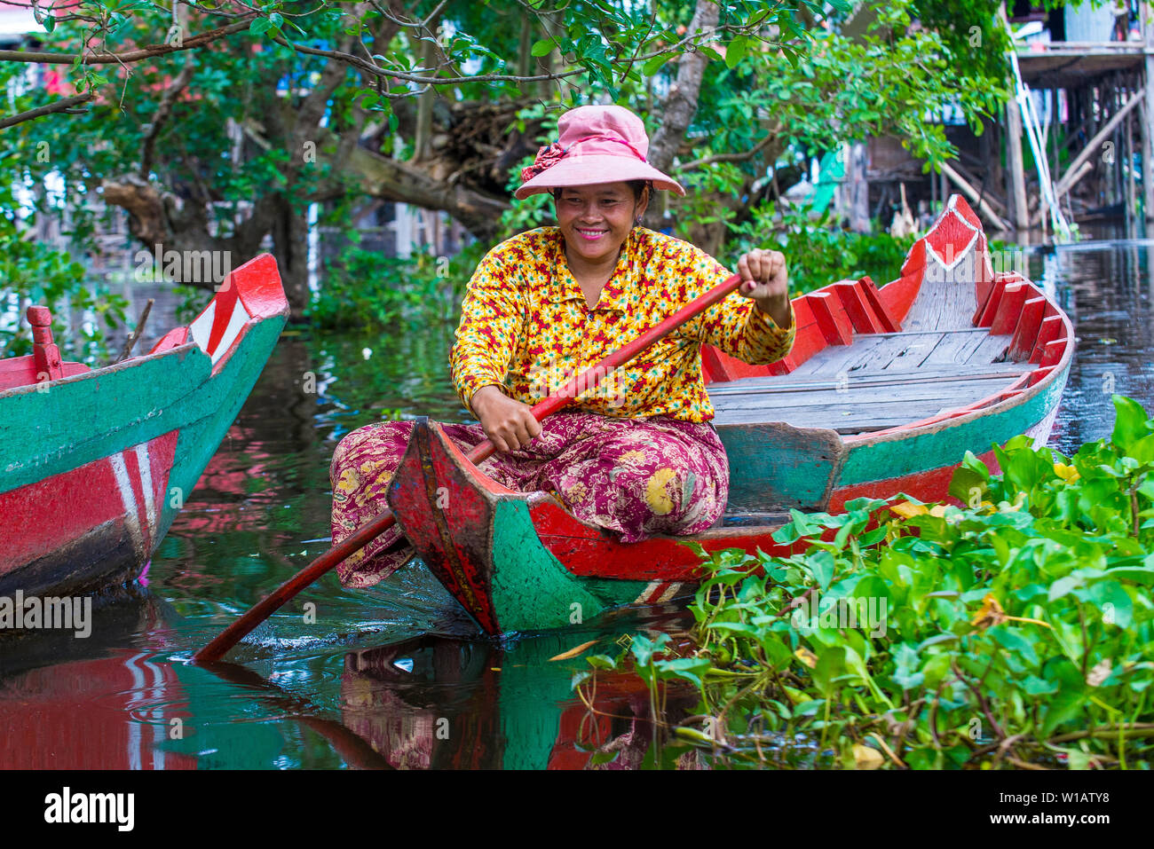 Il lago Tonle Sap Cambogia Foto Stock