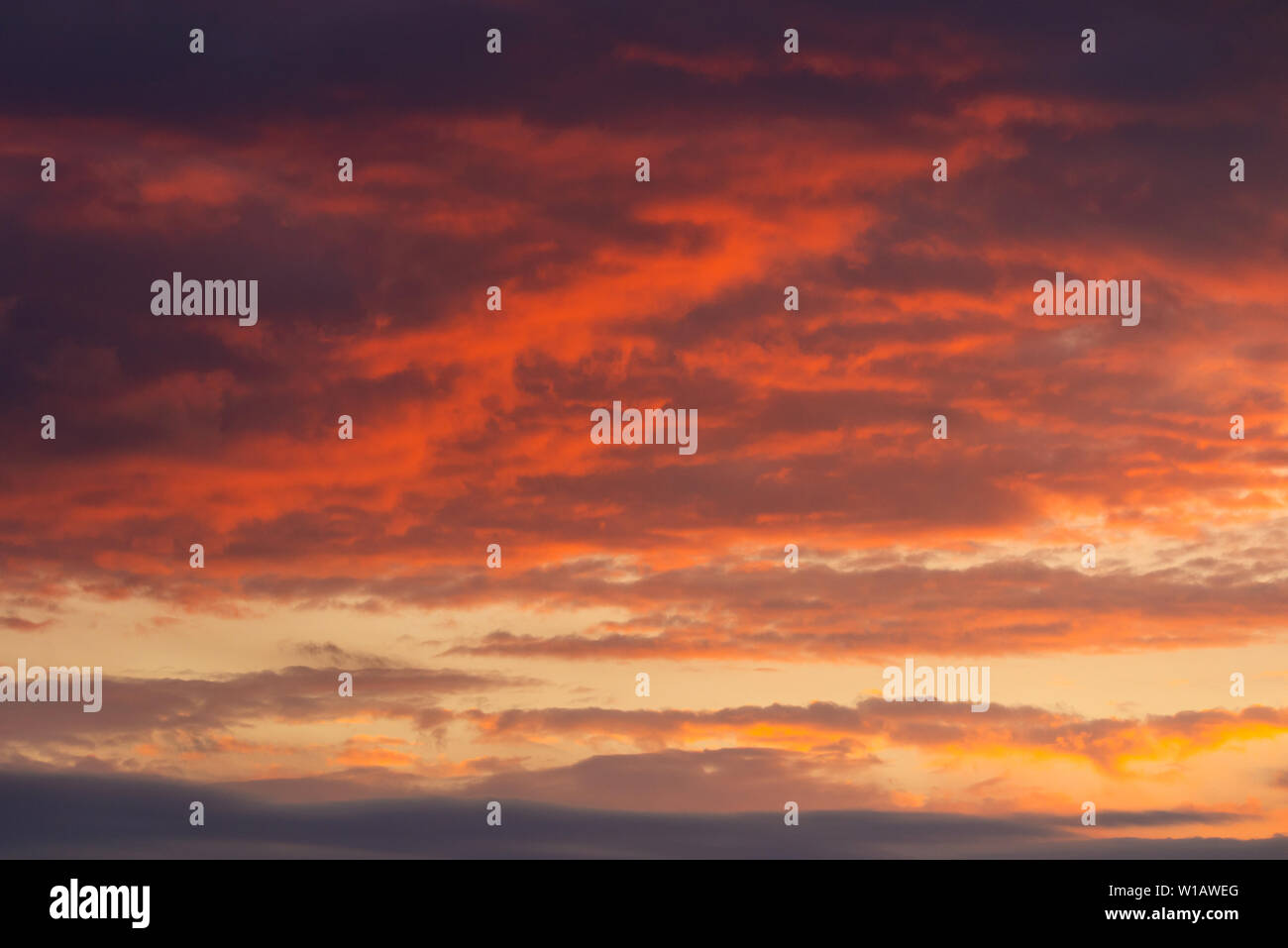Panorama del cielo e Cumulonimbus cloud in colori luminosi e colorati liscia nel Cielo di tramonto. Abstract sky Foto Stock
