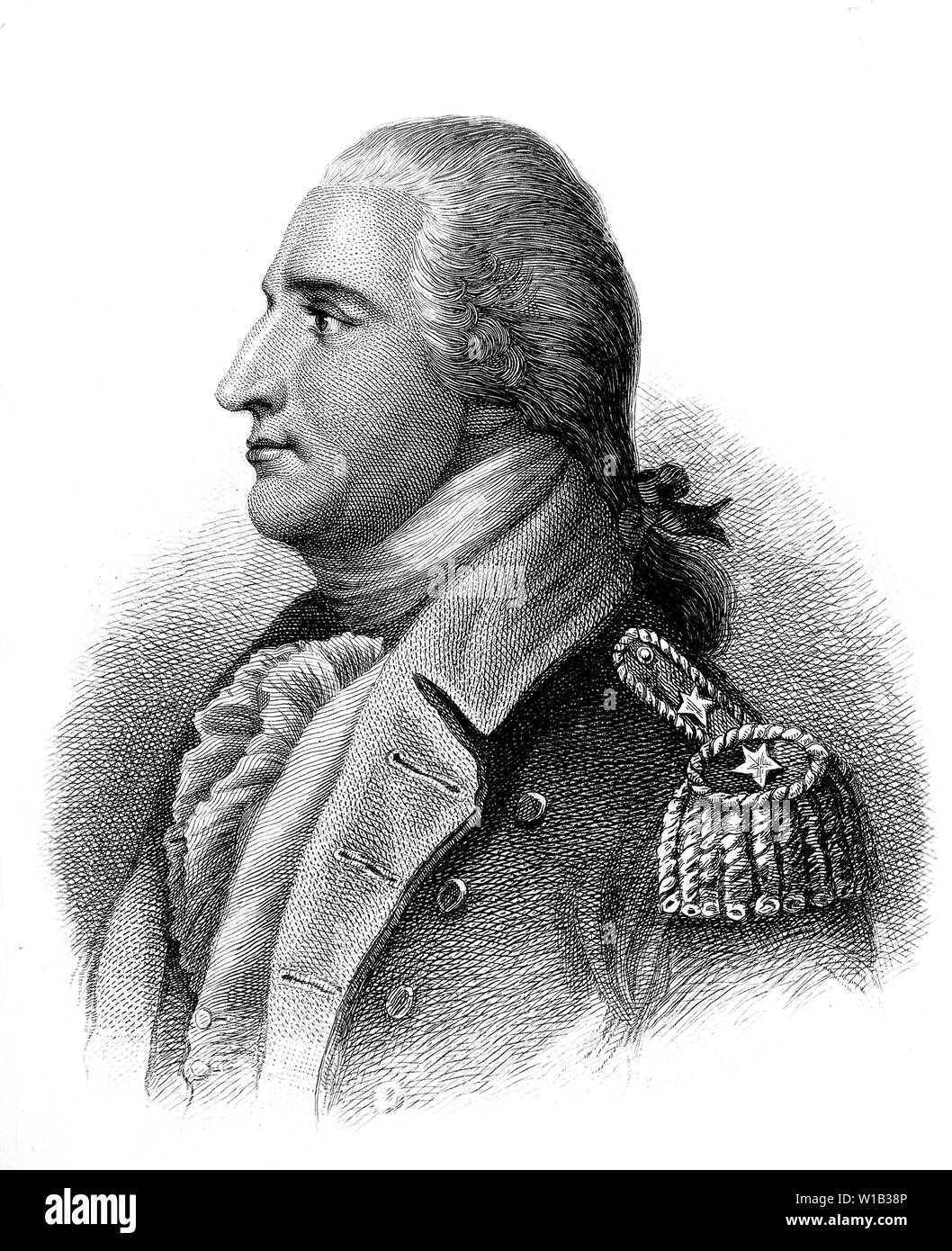 Benedict Arnold. Copia di incisione di H. B. Hall dopo John Trumbull, pubblicato 1879., 1931 - 1932; Note Generali: Utilizzo di guerra e di conflitto numero 62 quando si ordina una riproduzione o la richiesta di informazioni su questa immagine. Foto Stock