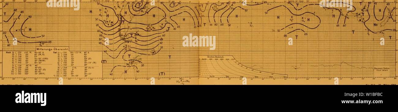 Immagine di archivio da pagina 388 di Deutsche Südpolar-Expedition, 1901-1903, im Auftrage. Deutsche SÃ¼dpolar-Spedizione, 1901-1903, im Auftrage des Reichsamtes des Innern . deutschesdpola1311deut Anno: 1911 Nr. 953. -20. IHÃ¶rz IIKH WiUerunfca-Ubersicht.| : ;;; Hoch 1) C 770 II6' W, Â"-iff- S. Tief 1) w reo I8(i-17J'W. 40 S 2) ) 770 85 40' (W,0) 2} ) 74a "Jo" SB' .S) n 740 70 T/R 3 R 765 71 45 4) o 765 W X5-4Ã' inSO) 4) C 'Â" G5' 62 (K| 6) C 'Ã¤ Â"0 7) 766 25 ij 7Ã¶O 50. 9) C) 7Si 6' 10) w 755 20 11) r 766 90 â ¢) 13) w in modo ras-SJ' 7) c 770 ar 0. iv 8Â" Q 7fO 7fl 40' (0) 9) 770 10(r 40-4y (0) Foto Stock