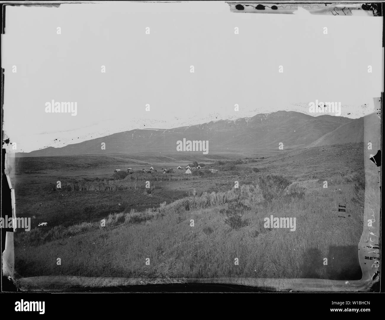 Camp su Gooseberry Creek, il versante nord di Red Rock Pass, Cache Valley. Banicock, Idaho. Foto Stock