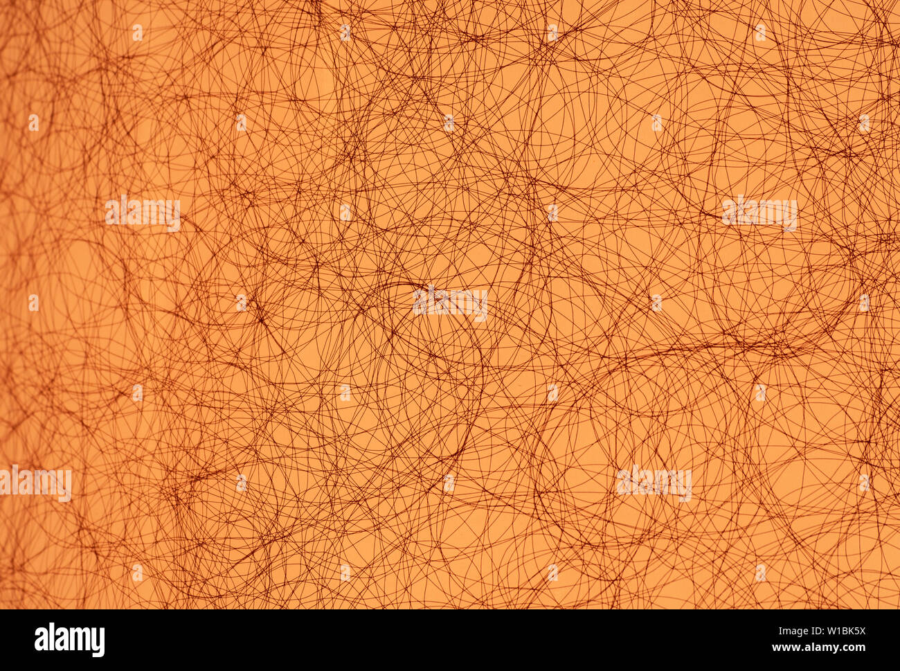 Alle righe di sottolineatura ondulate su Orange vetro orizzontale dell'immagine di sfondo Foto Stock