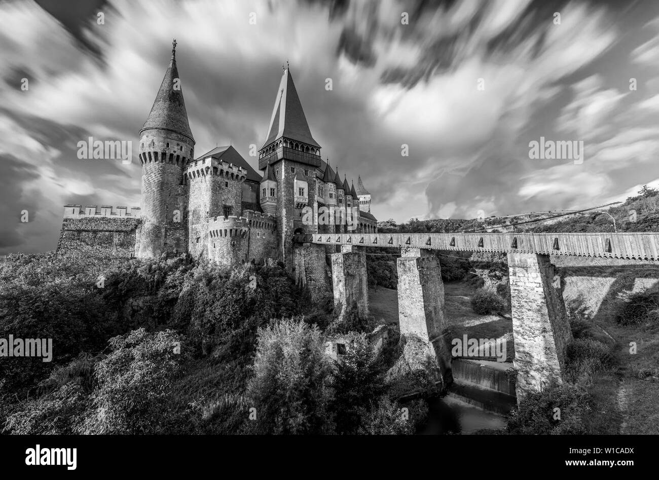 Sembra che il tempo è uno che annuncia una tempesta, ma questo posto non è deluso dalle condizioni atmosferiche. Nella mia breve visita alla magica Romania, ho sempre com Foto Stock