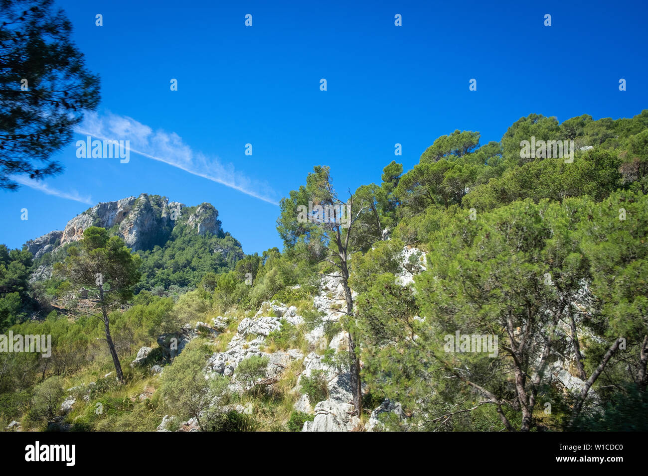 Unità spettacolari attraverso Serra de Tramuntana su Mallorca Foto Stock