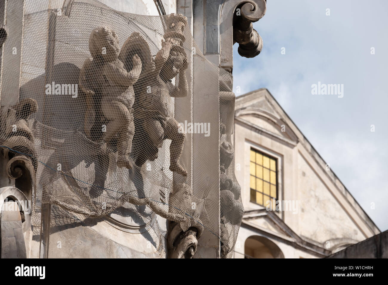 Maggiori dettagli nella Chiesa del Gesù Nuovo piazza nel centro storico di Napoli Foto Stock