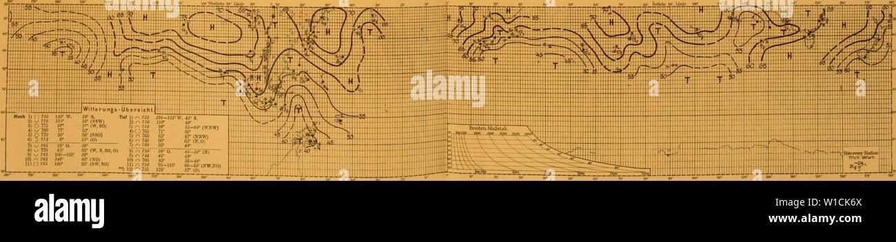 Archivio immagine dalla pagina 68 della Deutsche Südpolar-Expedition, 1901-1903, im Auftrage. Deutsche Südpolar-Expedition, 1901-1903, im Auftrage des Reichsamtes des Innern . deutschesdpola1311deut Anno: 1911 Hoch 1) -o 700 Jfifi-"O-W. 45-6&' 8. TI" l) T 750 JTF W. 40' 8 2) v 776 100 .S5-4(r= (SO) 2) r 7" JJO° Äff 3) y 760 75° 55' .h) r- 74S 9(f 60 44° (N', 080) 41/760 75' &fC 4) o 770 49' 5) 3 '"O fi) 766 45 0. iff' (NO) 7) o 770 in modo-"' JO-35° (SO) 8) r&GT; 7öß 130' 4S' 9) o 765 lAö' 40° (W. NSO) Tief VA) w 76.i 1 Iff 14) C 7S0 175' 6(r (K.VO) 8" r 7" ar 0. 9) rs 75 70" 10) -- 7ö" 7fi 11) 7S6 Jos' V Foto Stock