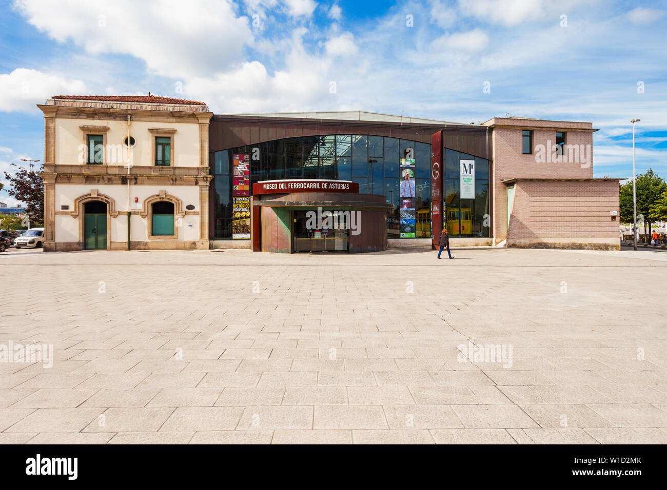 GIJON, Spagna - 25 settembre 2017: Asturie Gijon Railway Museum o il Museo del Ferrocarril de Asturias a Gijon nelle Asturie, Spagna Foto Stock