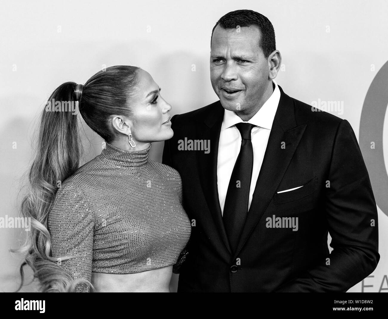 New York, NY - Giugno 03, 2019: Jennifer Lopez e Alex Rodriguez partecipare 2019 CFDA Fashion Awards al Brooklyn Museum Foto Stock