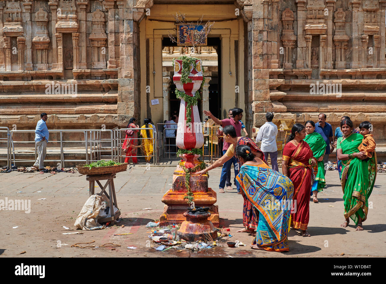 Cerimonia al tempio Ranganathaswamy, Srirangapatna, Karnataka, India Foto Stock