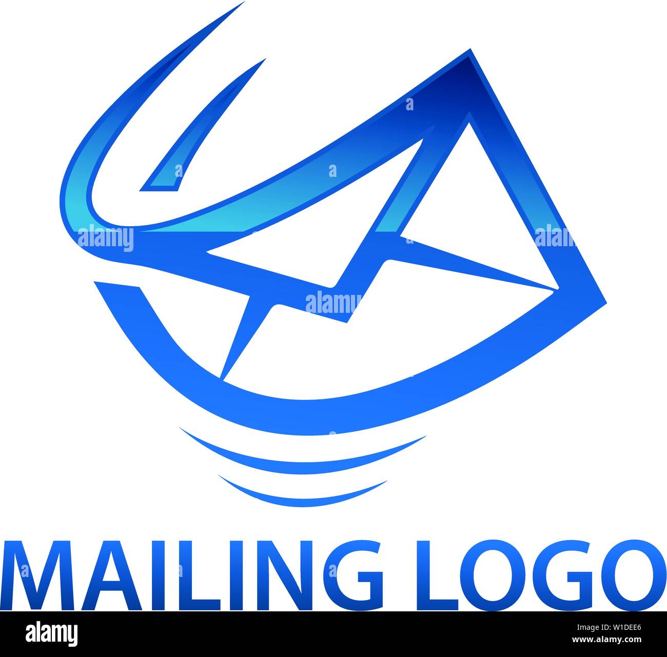 Express air mail logo. Illustrazione semplice della express air mail logo vettoriali per il web. Gradiente logo a colori Illustrazione Vettoriale