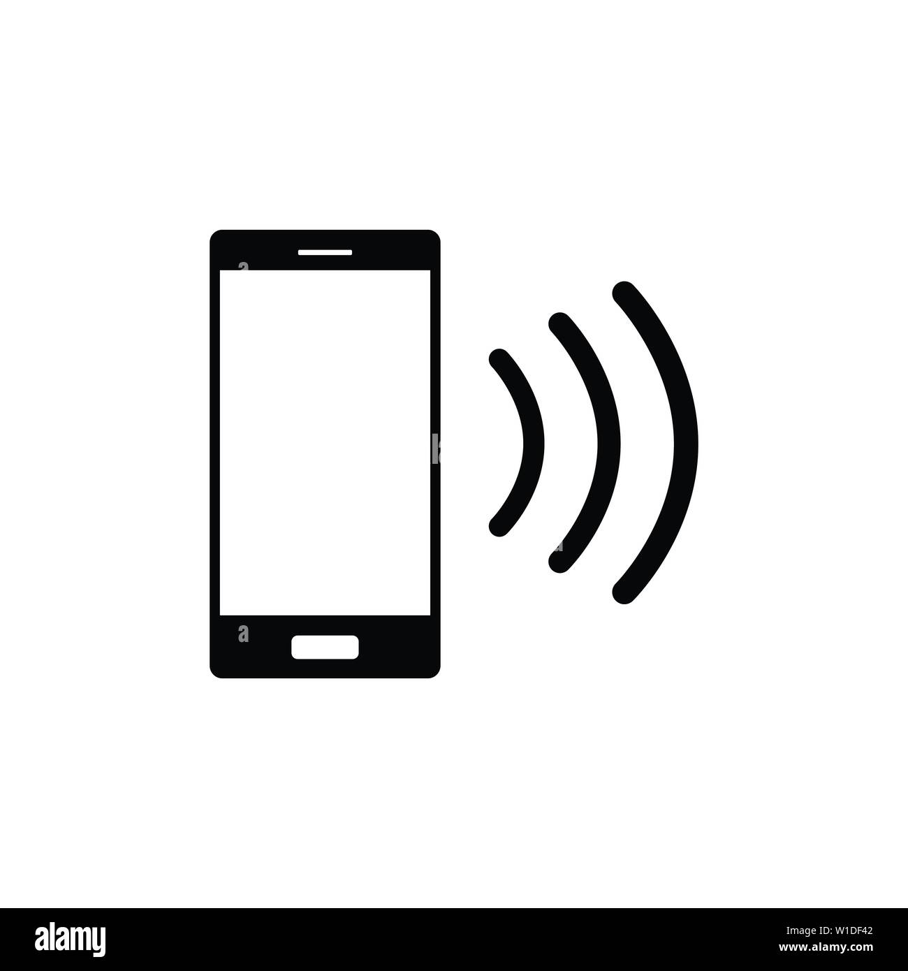 La suoneria del telefono. Telefono cellulare icona vettore in moderno stile piatto per il web, grafica e progettazione per dispositivi mobili Illustrazione Vettoriale