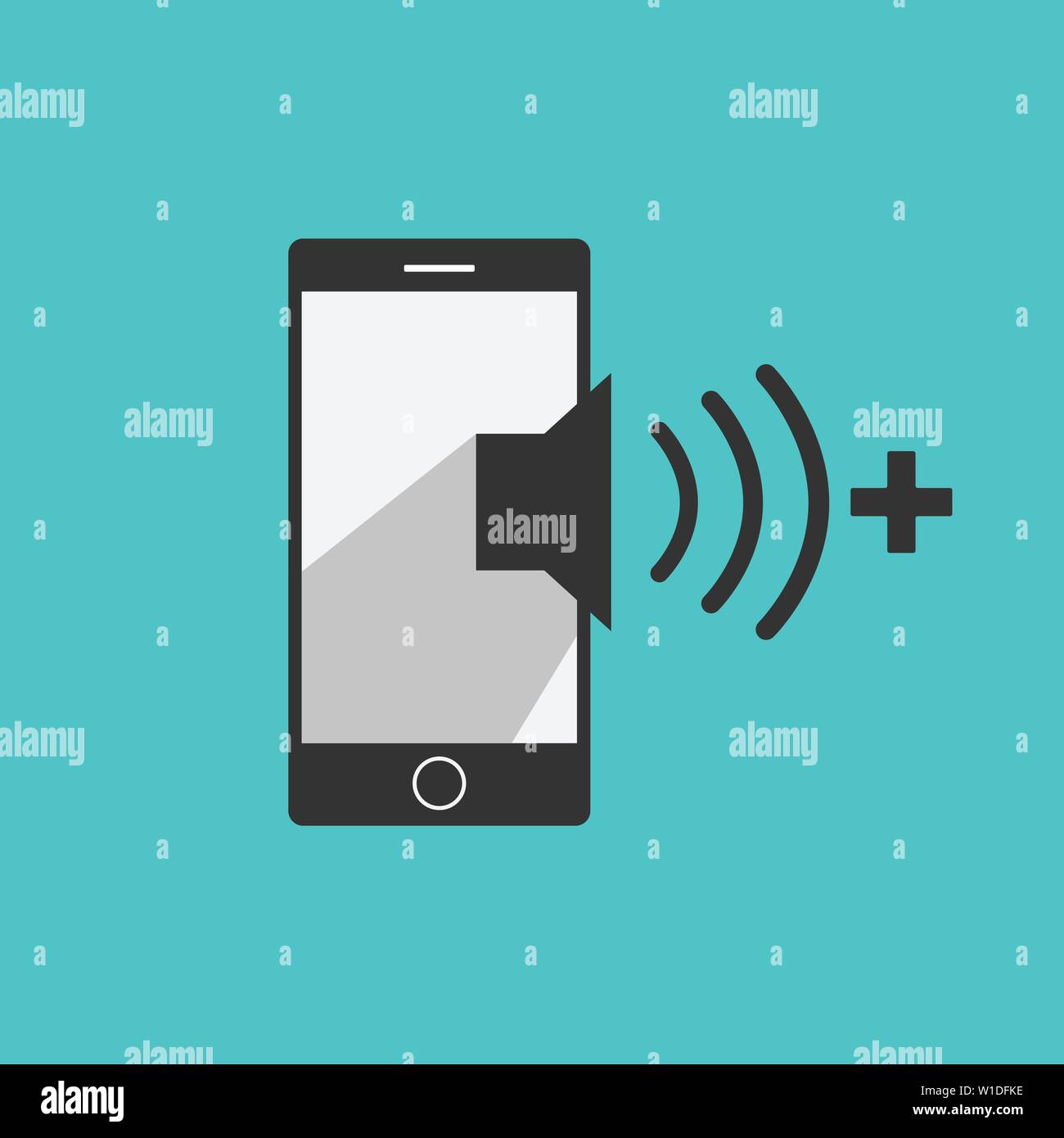 Il volume cellulare icona vettore in moderno stile piatto per il web, grafica e progettazione per dispositivi mobili Illustrazione Vettoriale