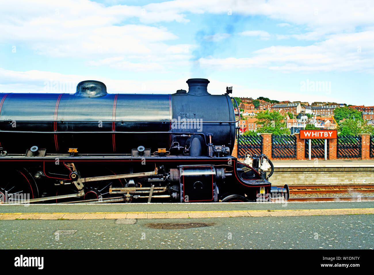 B1 classe n. 1264 a Whitby Station, Whjitby North Yorkshire Inghilterra 30 Giugno 2019 Foto Stock