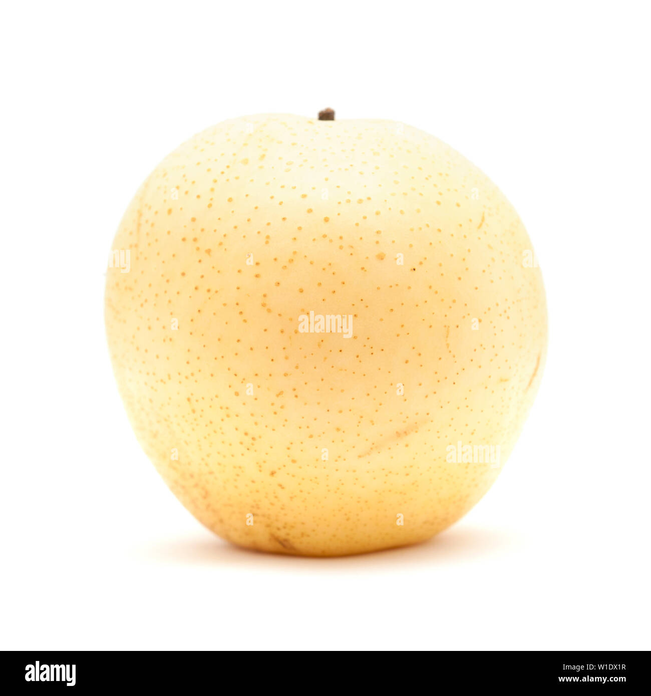Luce giallo asian pera frutto isolato su sfondo bianco Foto Stock