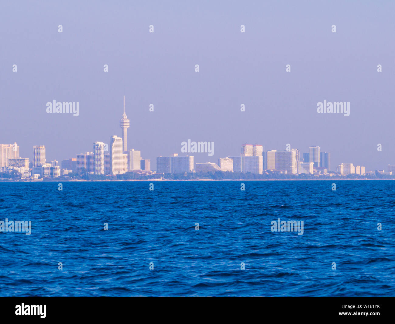Skyline di Pattaya, Thailandia Foto Stock