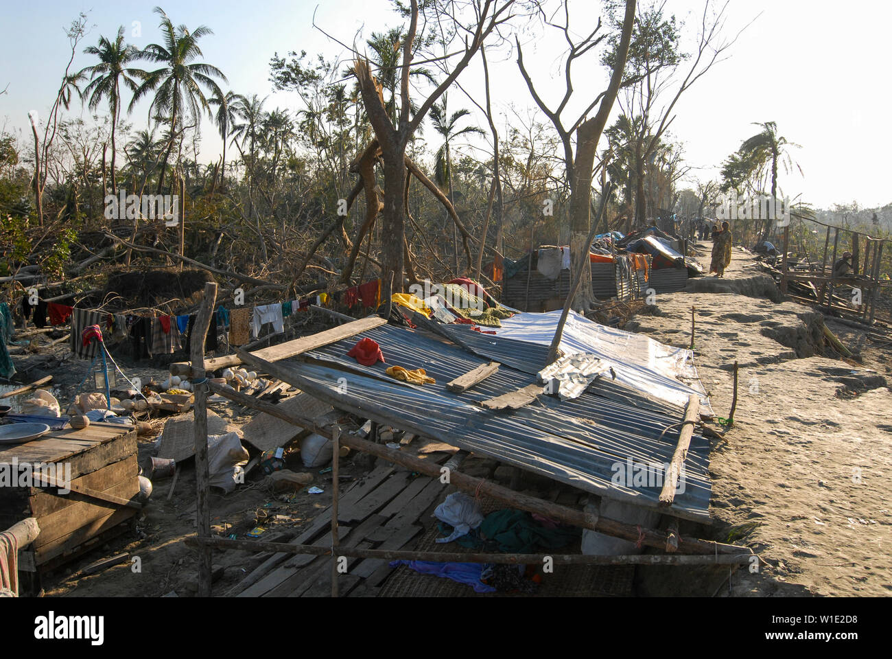 Il Bangladesh, il ciclone Sidr e alta marea distruggono villaggi in Southkhali nel distretto Bagerhat / BANGLADESCH, der Zyklon Wirbelsturm Sidr und eine Sturmflut zerstoeren Doerfer Kuestengebiet im von Southkhali Foto Stock